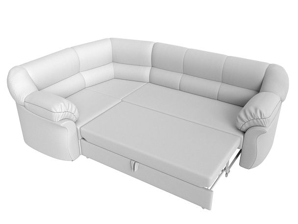 Диван угловой Карнелла левый (полностью экокожа белая) - Вид 7