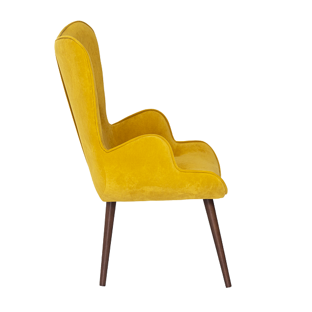 Кресло Friend, велюр желтый - Вид 4