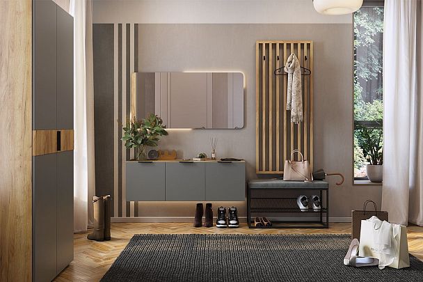 Бери Вешалка MPR-022.2553 дуб крафт золотой - Вид 4