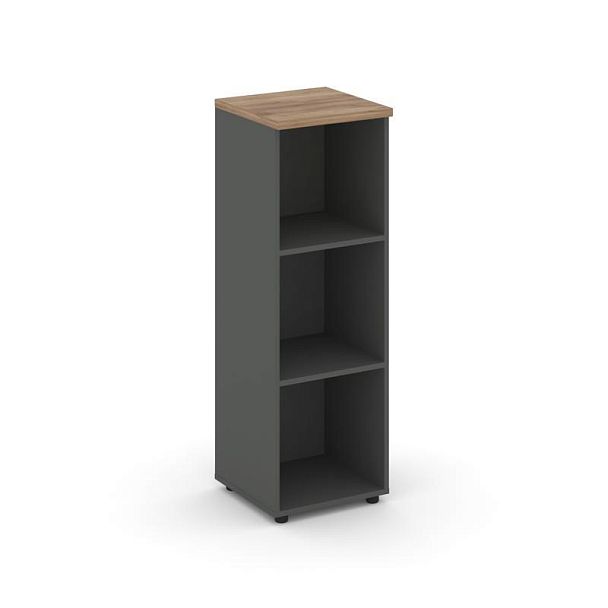 Стайл Проджект Стеллаж средний узкий SN.STU.E-200 Антрацит/Дуб Табак 400*400*1203 - Вид 1