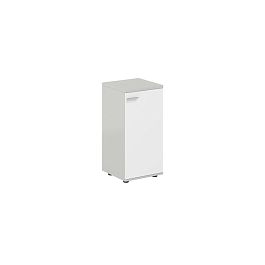 Шкаф низкий 400х400х825, 1 дв., з.ст HDF, правый / корпус: серый бархат; фасад: белый Сигма / Sigma - Фото предпросмотра