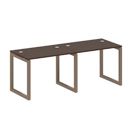 Metal System Quattro Р. ст. на 2 раб. места на О-образном м/к 50БО.СМ-2.1 Венге/Мокко металл 2000*720*750 - Фото предпросмотра