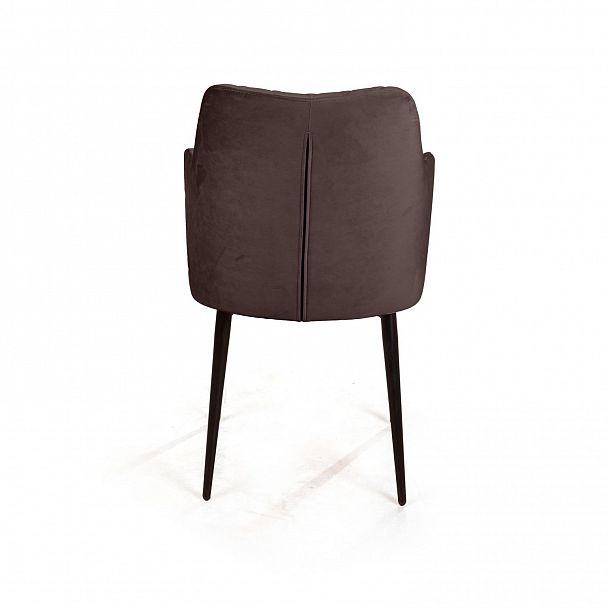 Стул с подлокотниками Hunt ромб, бархат антрацит 14 / чёрный конус - Вид 5