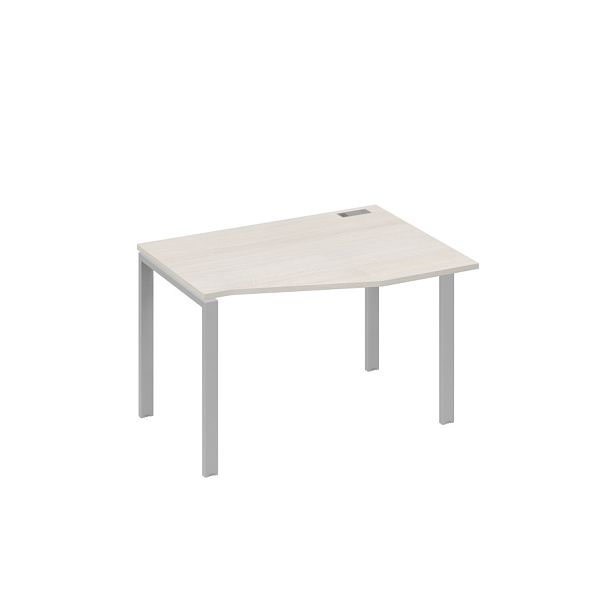 Стол эргономичный правый "Техно" на металлокаркасе UNO A4 А4 Б1 062 БП дуб / металлокаркас серый - Вид 1