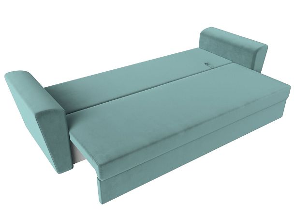 Диван прямой Амстердам Лайт (полностью велюр бирюзовый) - Вид 8