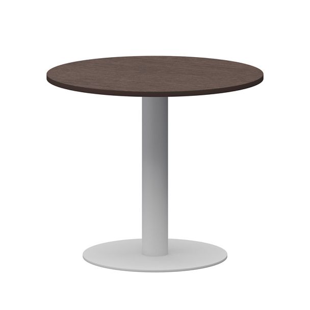 Стол круглый АМ-Д90 Дуб венге/Белый 900x900x760 Арго-М - Вид 1
