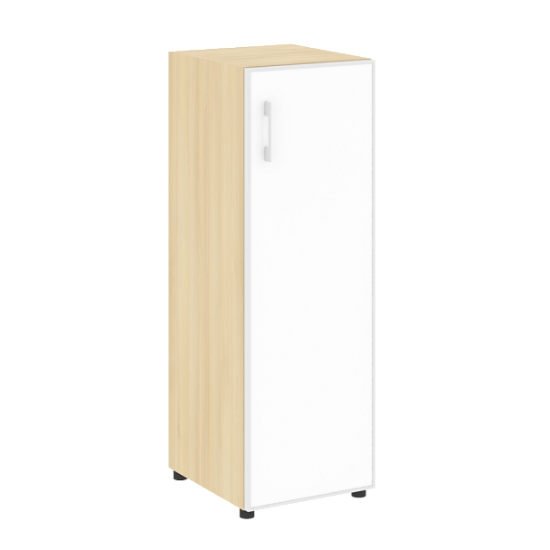 Yalta Шкаф узкий LT.SU-2.4 R (R) white Акация/Стекло white 400*450*1195 - Вид 1