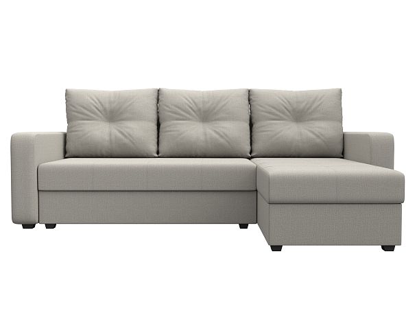 Диван угловой Ливерпуль Лайт правый угол Рогожка бежевый - Вид 2