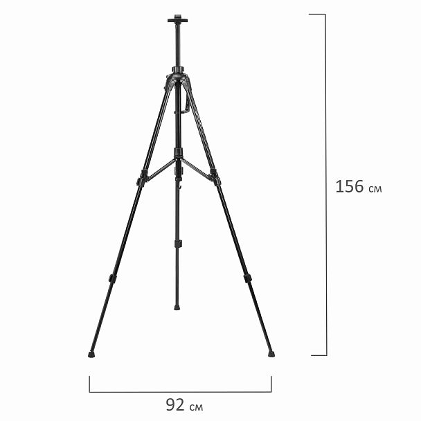 Мольберт-тренога металлический переносной, телескопический, 92х156х80 см, чехол, BRAUBERG ART, 192264 - Вид 17