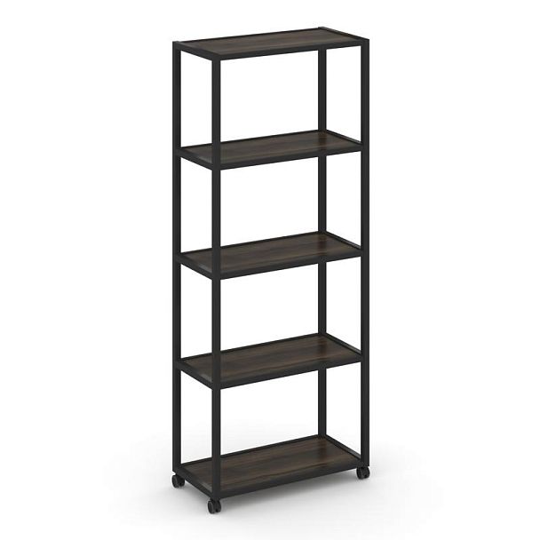 Shelf Mobile Стеллаж 5 уровней 1 секция VR.LT-STK-501.10 Дуб Мали/Металл Черный 1000*400*2000 - Вид 1