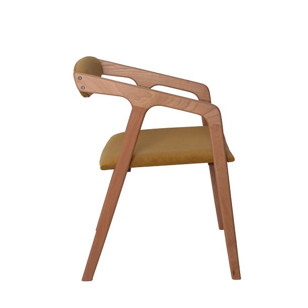 Полукресло Fendi, велюр Teddy 011, ножки бук под лак - Вид 6