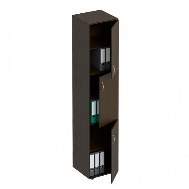 Шкаф для документов 3-дверный узкий "Формула" ФР 385 венге темный - Вид 1