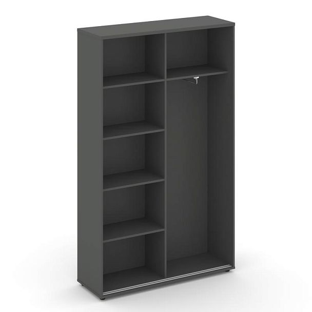 Стайл Проджект Шкаф-купе комбинир. SN.SHK.E-002 Антрацит/Черный Ручки 1200*400*1982 - Вид 2