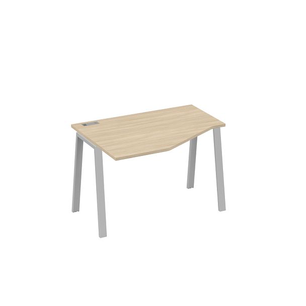 Стол эргономичный левый "Техно" на металлокаркасе TRE A4 А4 Б3 051 БП дуб скандинавский / металлокаркас серый - Вид 1