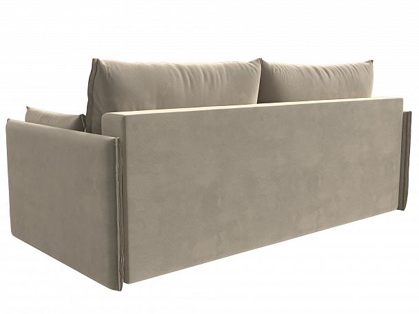 Диван угловой Сайгон (полностью микровельвет бежевый) - Вид 6