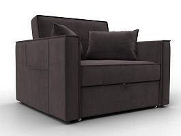 Кресло-кровать Лига-104 (80) Велюр коричневый - Фото предпросмотра