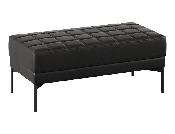 Пуф Everprof Delta двухместный Металл Черный Экокожа Черный - Вид 1