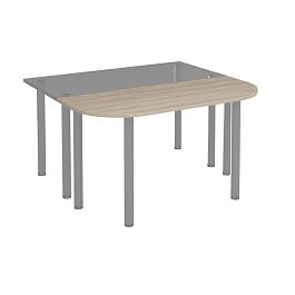 Брифинг-приставка на хромированных опорах Формула МХ ФР 433-1 вяз светлый - Фото предпросмотра