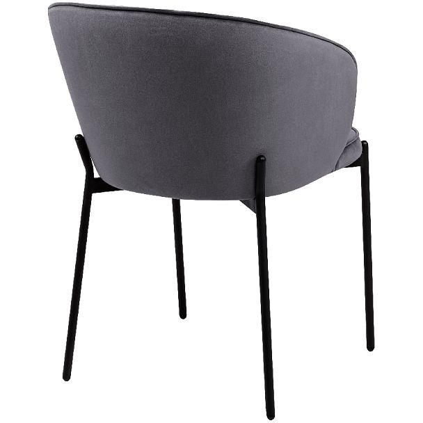 Стул кухонный Миэль серый велюр/черный - Вид 4