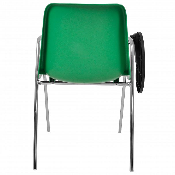 Стул Vicenza (4 ножки с подлокотниками + столик TLT), Каркас хром, зеленый - Вид 4