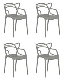 Набор 4 шт Стул обеденный DOBRIN MASTERS (светло-серый (GR-01)) - Фото предпросмотра