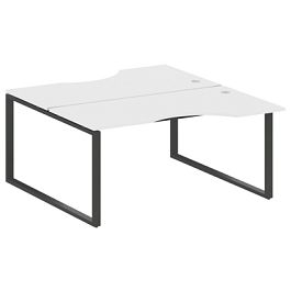 Metal System Р. ст. криволинейная на О-образном м/к БО.РАС-СА-2.1 Белый/Антрацит металл 1600*1835*750 - Фото предпросмотра