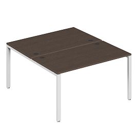 Бенч-система на 2 места Trend Metal 140x123x75 тёмный дуб - Фото предпросмотра