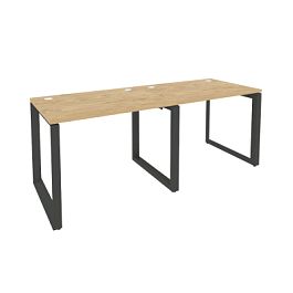 Onix Рабочая станция на О-образном м/к O.MO-RS-2.1.7 Тиквуд светлый/Антрацит металл 1960*720*750 - Фото предпросмотра