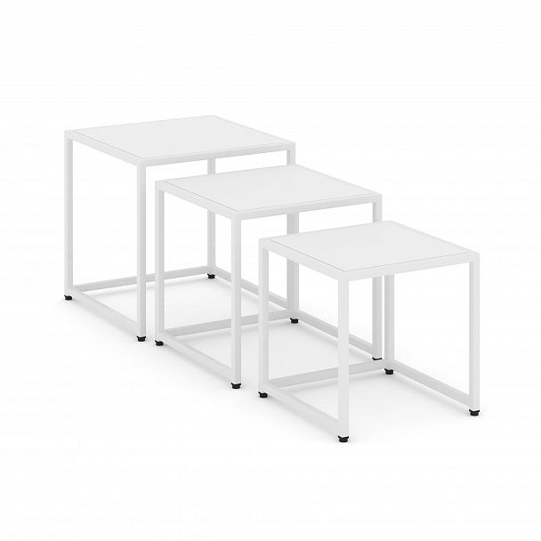 Стол журнальный "Loft" VR.L-SJK-50 Белый Бриллиант/Белый - Вид 3