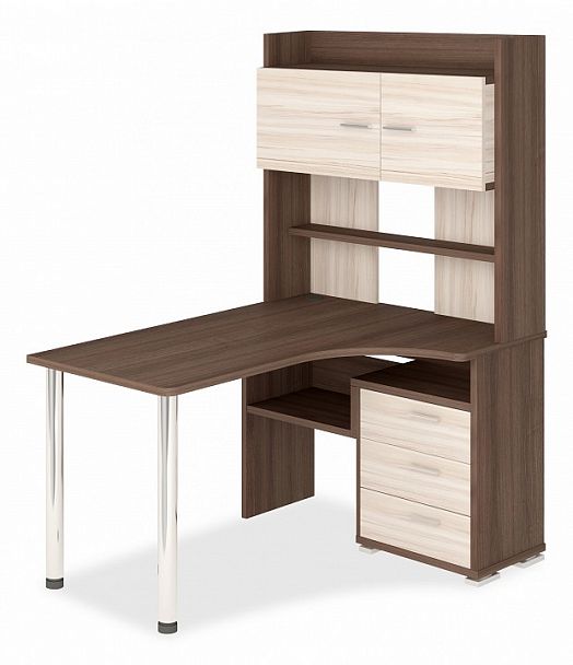 Стол компьютерный Домино СР-133 Карамель/Шамони правый - Вид 1