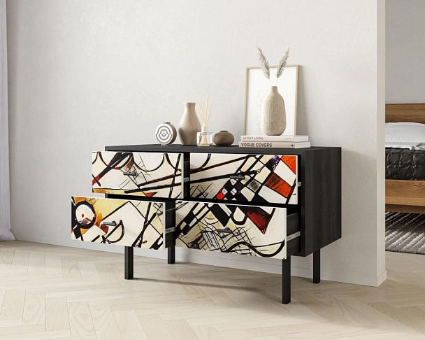 Комод с четырьмя ящиками Emerson by Kandinsky арт EM05/Print_01 - Вид 2