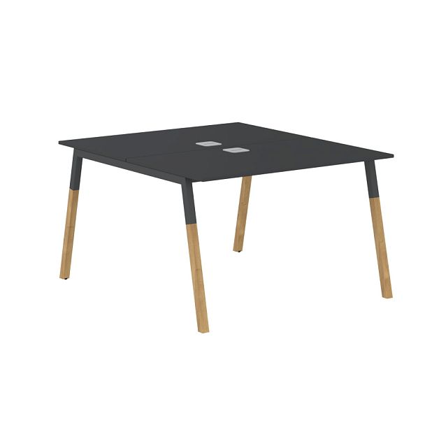 Стол FWST 1113 Черный графит/Антрацит-Бук 1180х1370х733 FORTA - Вид 1