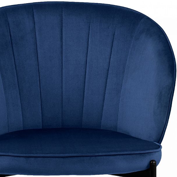 Комплект кухонных стульев Миэль синий велюр/черный, 3 шт. - Вид 7