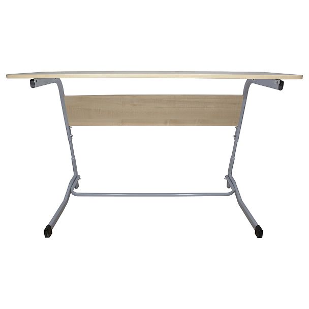 Стол-парта 2-местный регулируемый "Олимп", 1200х500х520-640 мм, рост 2-4, серый каркас, ЛДСП клён - Вид 4