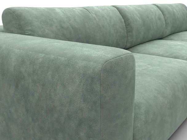 Диван угловой Лига-066 НПБ Лонг угол правый Велюр зеленый - Вид 4