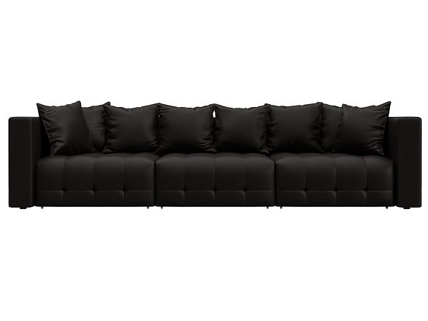 Диван прямой Лига-052 НПБ Лонг Экокожа коричневый - Вид 2