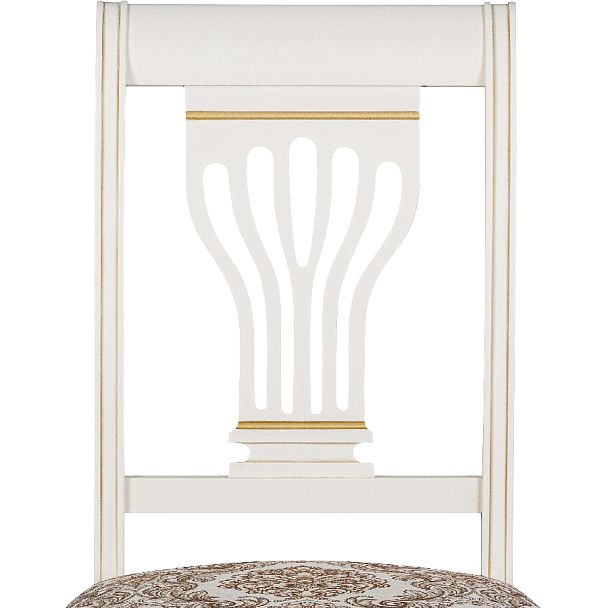 Комплект деревянных стульев с мягким сиденьем Мендельс Слоновая кость золотая патина/Бежевый жаккард, 3 шт. - Вид 7