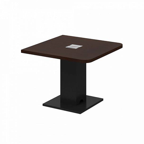 Стол переговорный крайний "Столы для переговоров" ПК-ПРЛ-СТГ120Х120К-В1-981 темный орех - Вид 1