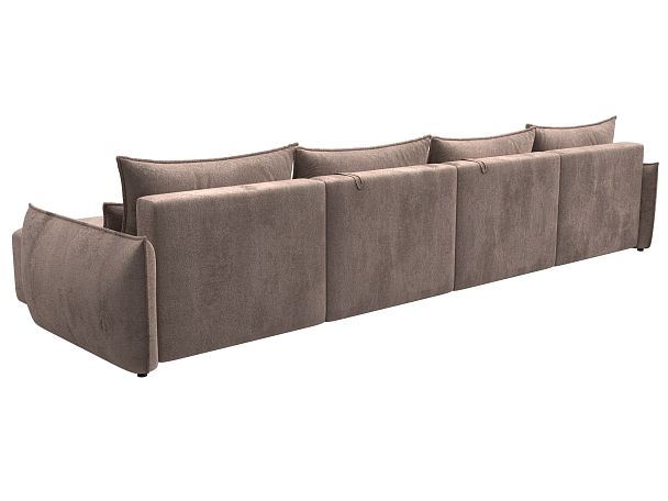 Диван П-образный Лига-051 НПБ Лонг Велюр бежевый - Вид 5