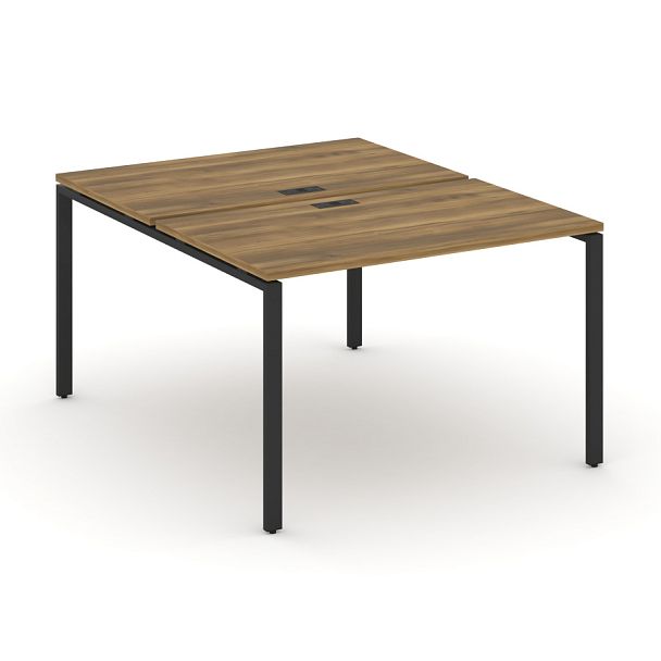 Concept Рабочая станция на 2 места CN.DRS-002 Сандал Янтарный/Металл Черный 1180*1480*750 - Вид 1