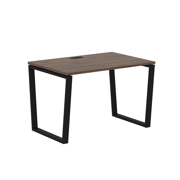 Стол прямой EVST 1180 Дуб Денвер тёмный/Черный 1160х800х750 EDIS - Вид 1