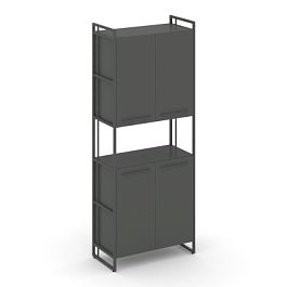 Rift Шкаф 5 ниш широкий RF.SS-52 Антрацит/Металл Антрацит 420*396*2010 - Фото предпросмотра