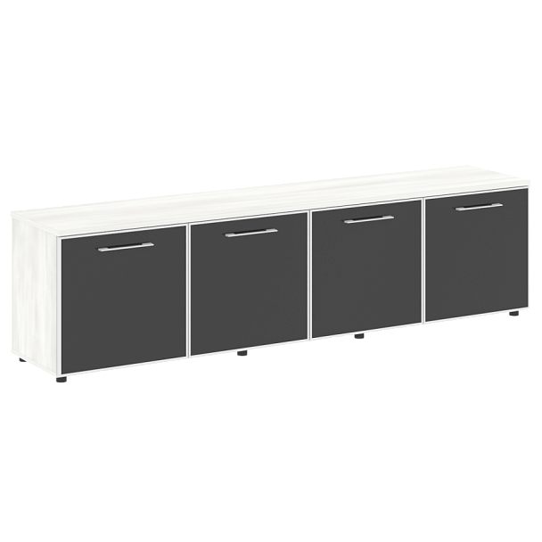 Yalta Тумба модульная LT.TS-4.6 black Снежная патина/Стекло black 2188*450*580 - Вид 1