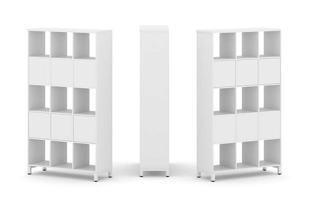 Стайл Проджект Набор стеллажа 2-х сторон., 5 яр. SN.NSD-531 Белый/Металл Белый 1121*400*1982 - Вид 1