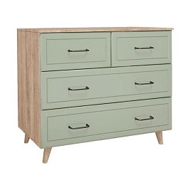 Ханна М3 комод/Дуб баррик/Зеленая Резеда (СНЯТ) Дуб баррик/Зеленая Резеда - Фото предпросмотра