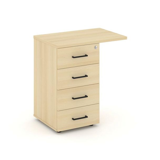 Стайл Проджект Тумба приставная SN.TPP-002 Акация Лорка/Черный Ручки 416/700*460*750 - Вид 1