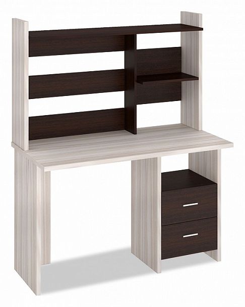 Стол компьютерный Домино Лайт СКЛ-Прям120+НКЛ-120 Венге/Карамель - Вид 1