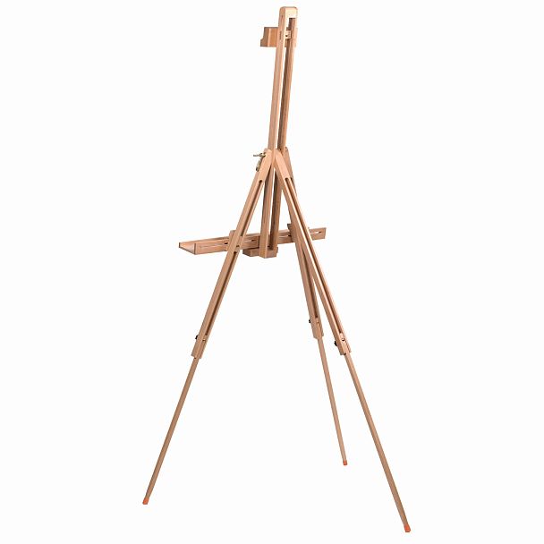 Мольберт полевой-тренога, бук, с полкой, высота 132-192 см, высота холста 112 см, BRAUBERG ART, 192262 - Вид 6