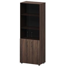 Стеллаж комбинированный с стеклянными фасадами К-934,К-942,К-946,КФ-942,КФ-946 Лагос 720x420x2000 Приоритет - Фото предпросмотра
