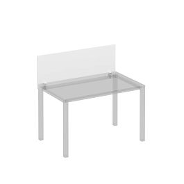 Экран для стола 120 на белом металлокаркасе КФ фронтальный Комфорт КФ К.Б 841 БП белый премиум - Фото предпросмотра